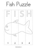 Fish Puzzle Coloring Page