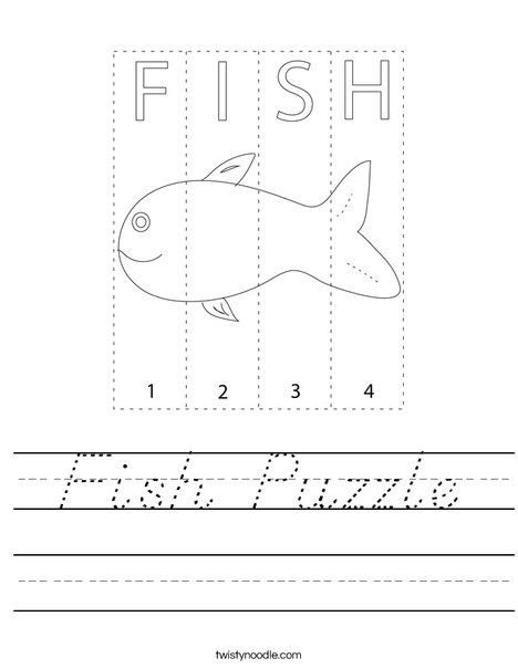 Fish Puzzle Worksheet
