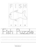 Fish Puzzle Handwriting Sheet