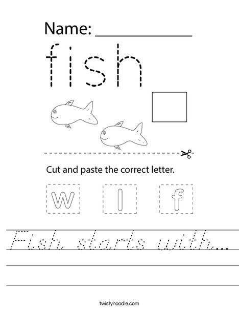 Fish starts with... Worksheet
