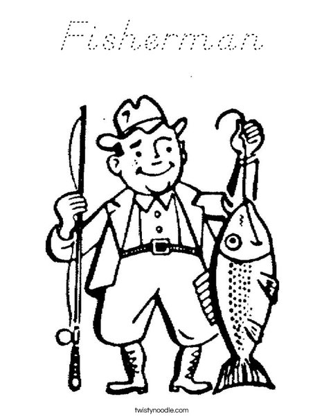 Fisherman Coloring Page