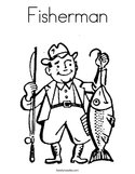 Fisherman Coloring Page