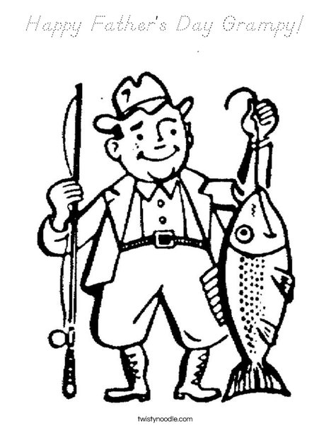 Fisherman Coloring Page