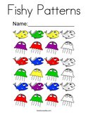 Fishy Patterns Coloring Page