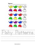 Fishy Patterns Worksheet