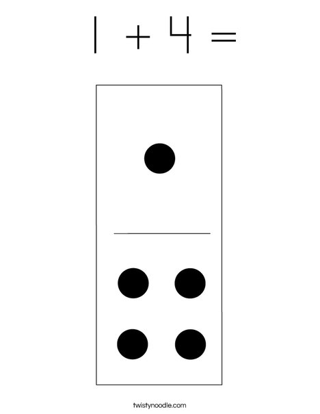 Domino Five Coloring Page