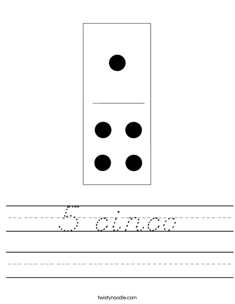 Domino Five Worksheet