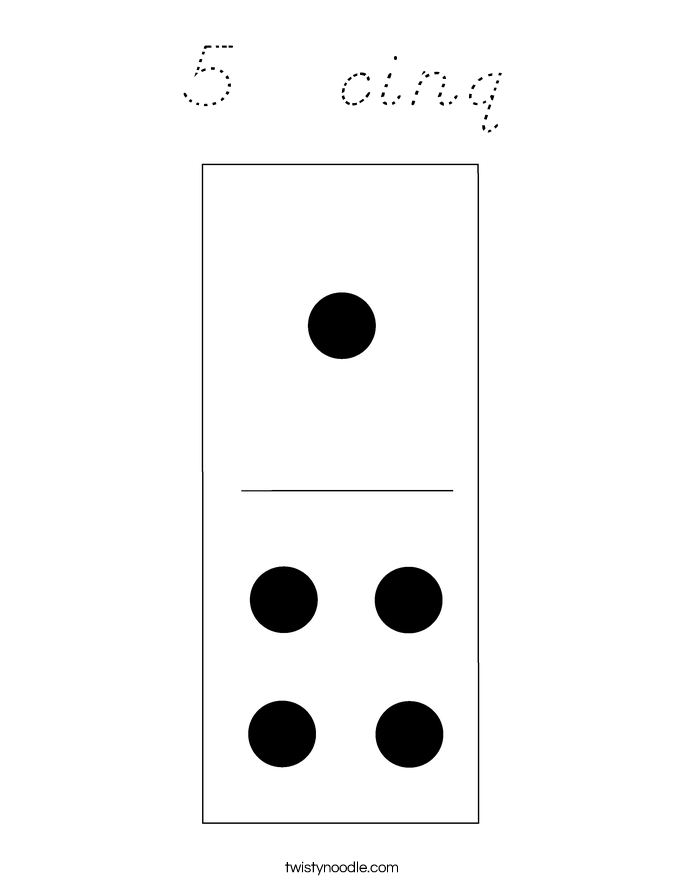 5   cinq Coloring Page