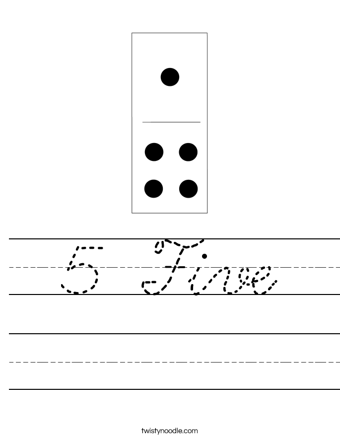 5 Five Worksheet