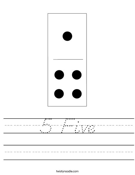 Domino Five Worksheet