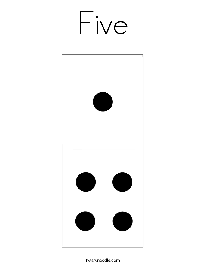 Five Coloring Page