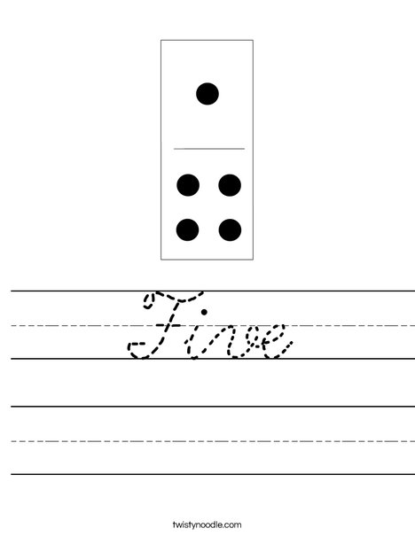 Domino Five Worksheet