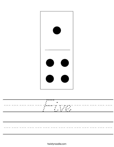 Domino Five Worksheet