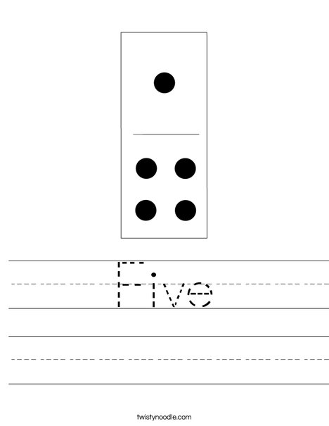 Domino Five Worksheet
