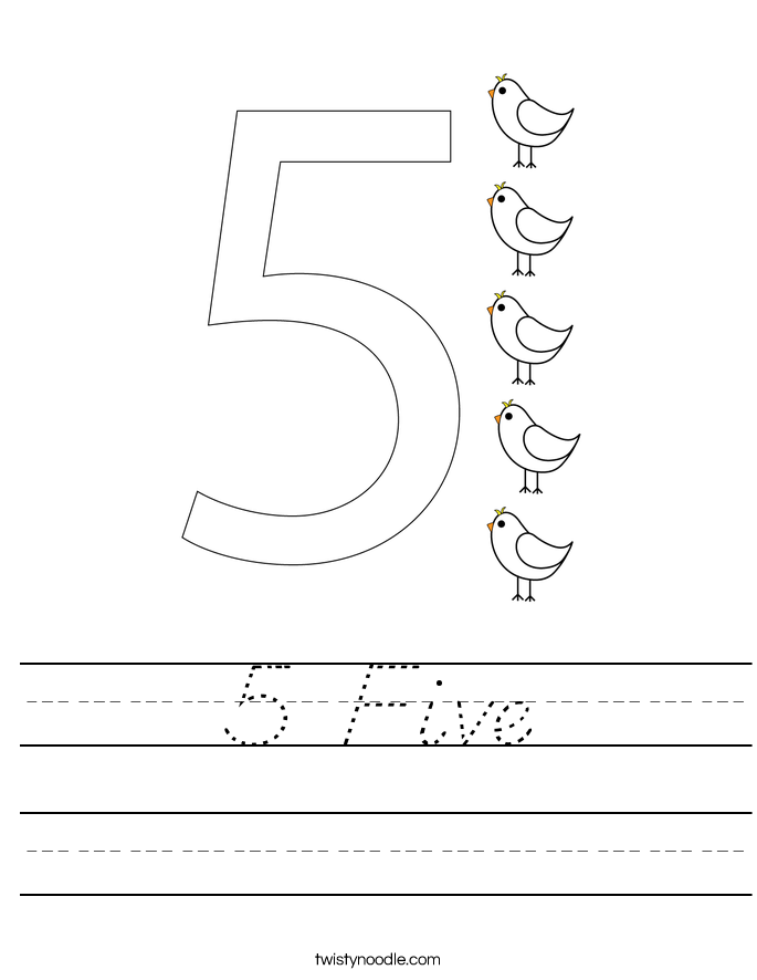 5 Five Worksheet