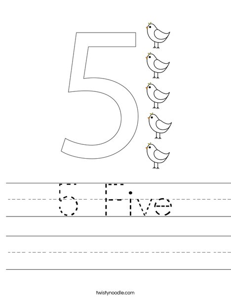 Elephant Five Worksheet