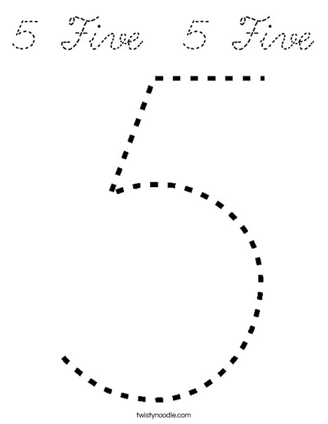 Five Coloring Page