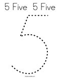 5 Five  5 Five Coloring Page