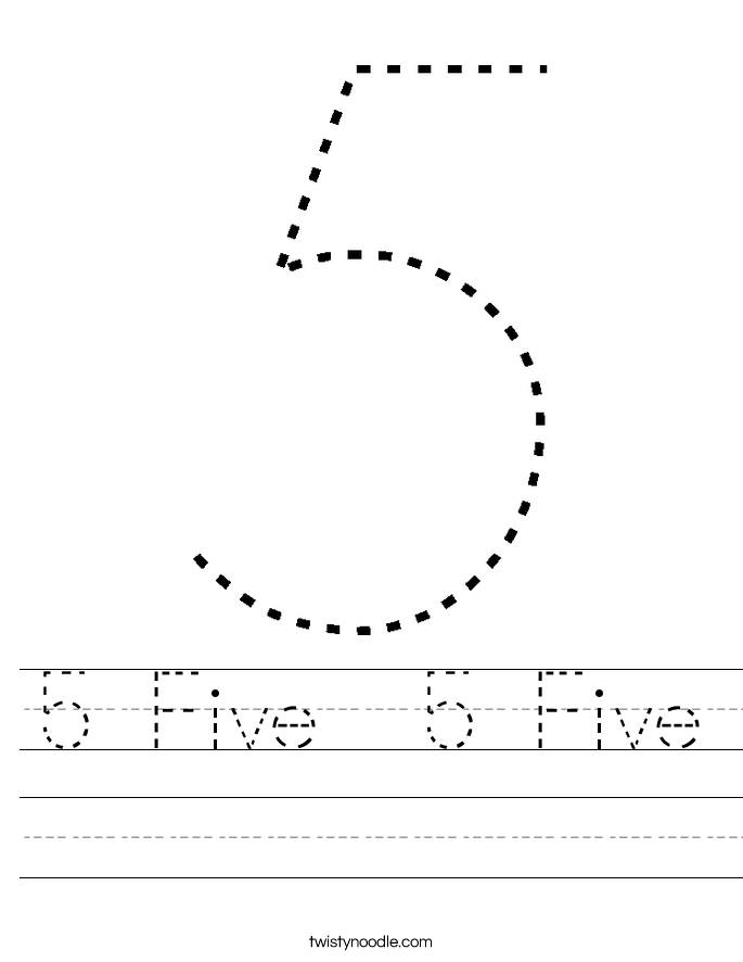 5 Five  5 Five Worksheet