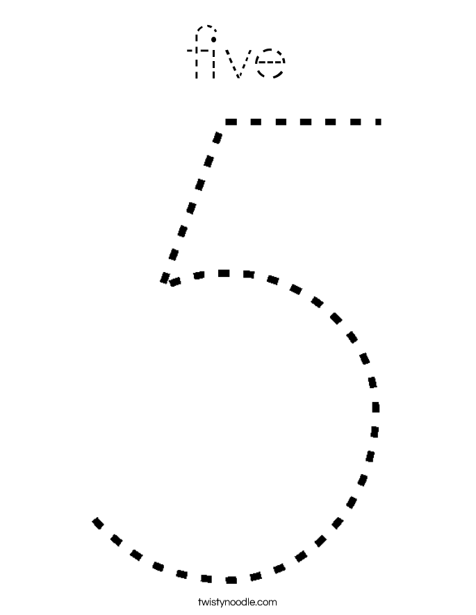 five Coloring Page