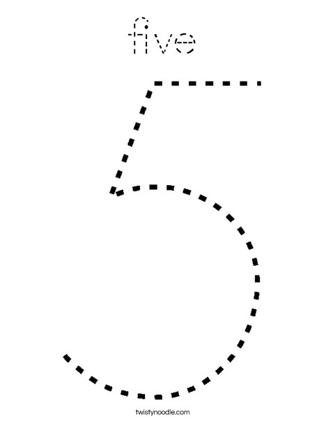 Five Coloring Page