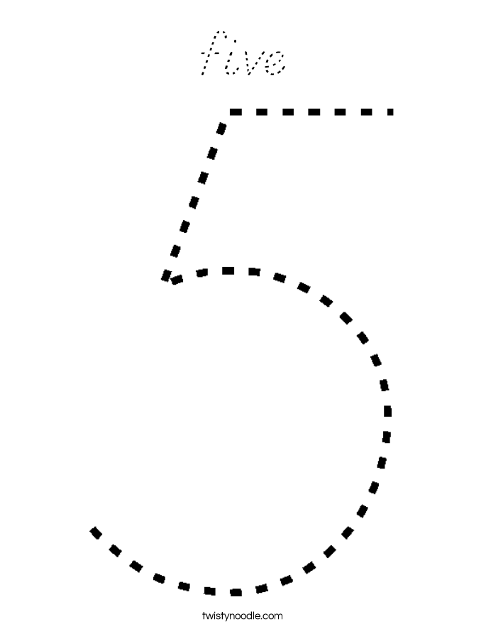 five Coloring Page