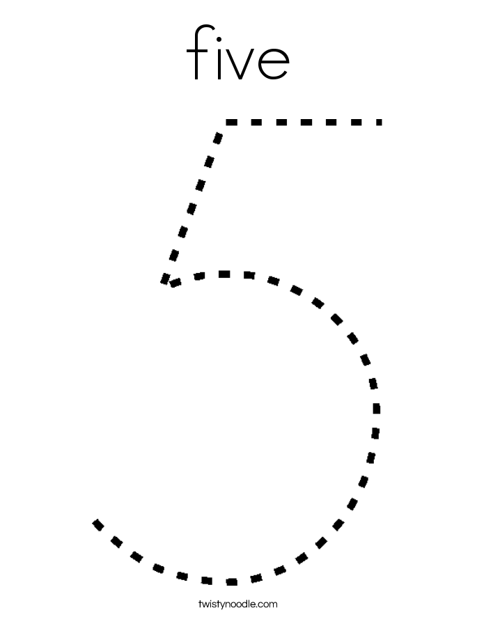 five Coloring Page