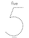 five Coloring Page