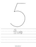 five Worksheet