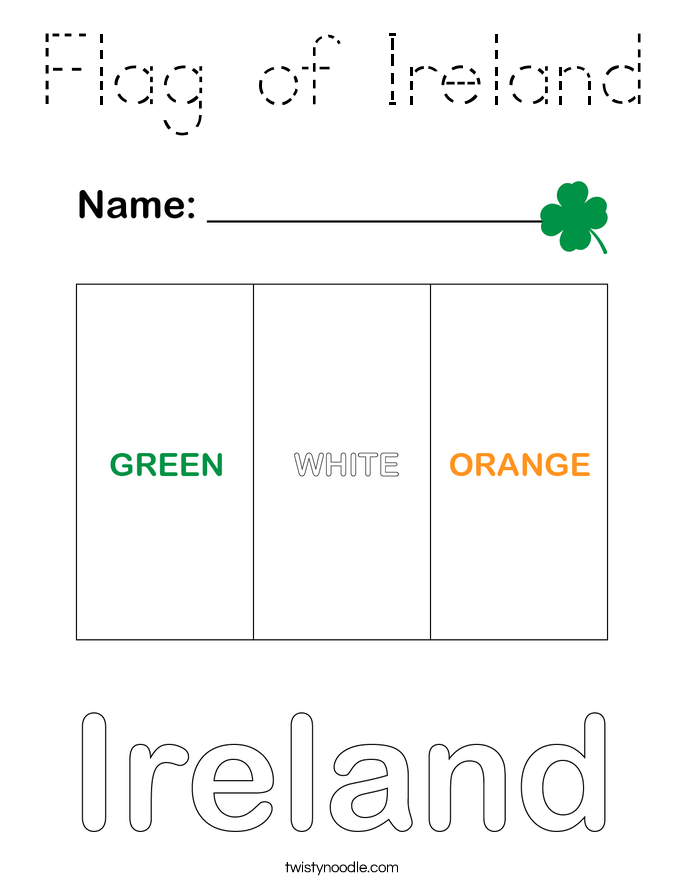 Flag of Ireland Coloring Page