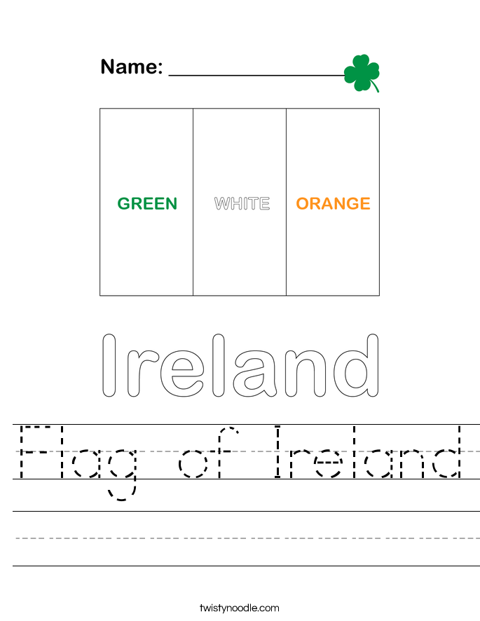 Flag of Ireland Worksheet
