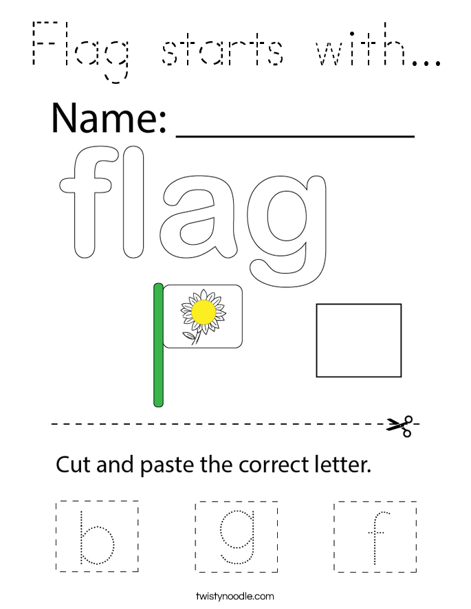 Flag starts with... Coloring Page