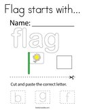 Flag starts with Coloring Page