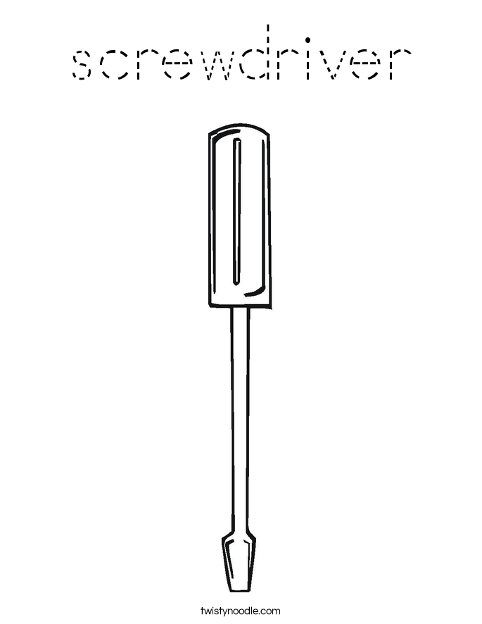 screwdriver Coloring Page