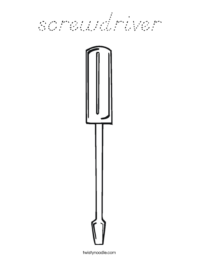 screwdriver Coloring Page