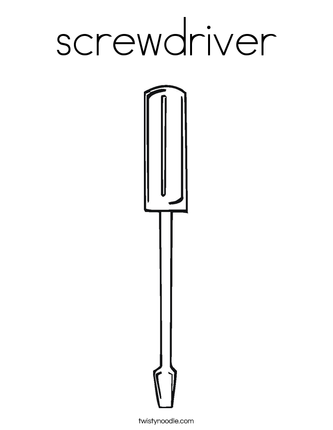screwdriver Coloring Page