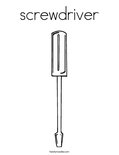 screwdriver Coloring Page