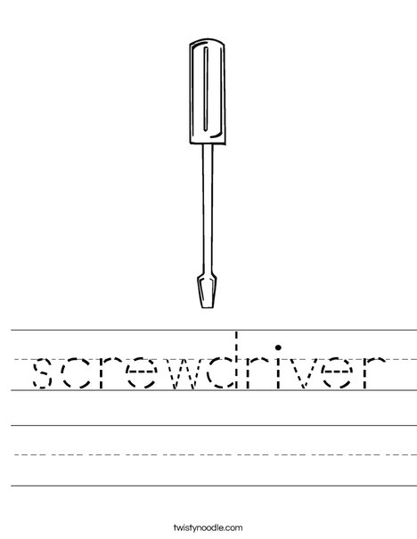 Flathead Screwdriver Worksheet