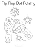 Flip Flop Dot Painting Coloring Page