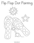 Flip Flop Dot Painting Coloring Page