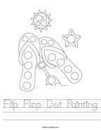 Flip Flop Dot Painting Handwriting Sheet