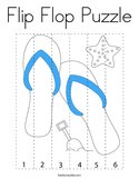 Flip Flop Puzzle Coloring Page