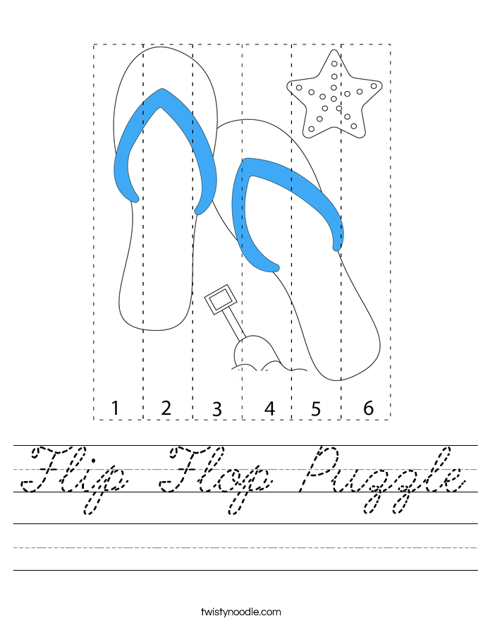 Flip Flop Puzzle Worksheet