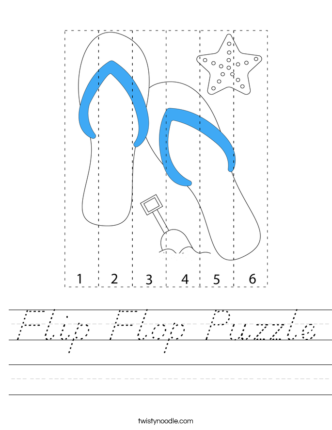 Flip Flop Puzzle Worksheet