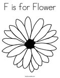 F is for Flower Coloring Page