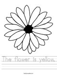 The flower is yellow. Worksheet