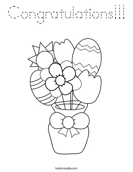 Easter Flowers Coloring Page