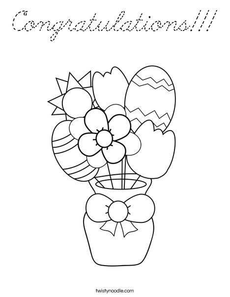 Easter Flowers Coloring Page