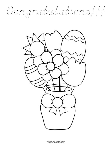 Easter Flowers Coloring Page