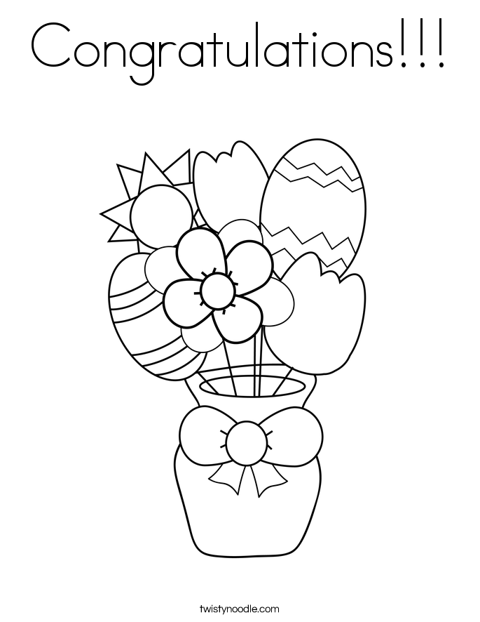 Congratulations!!! Coloring Page